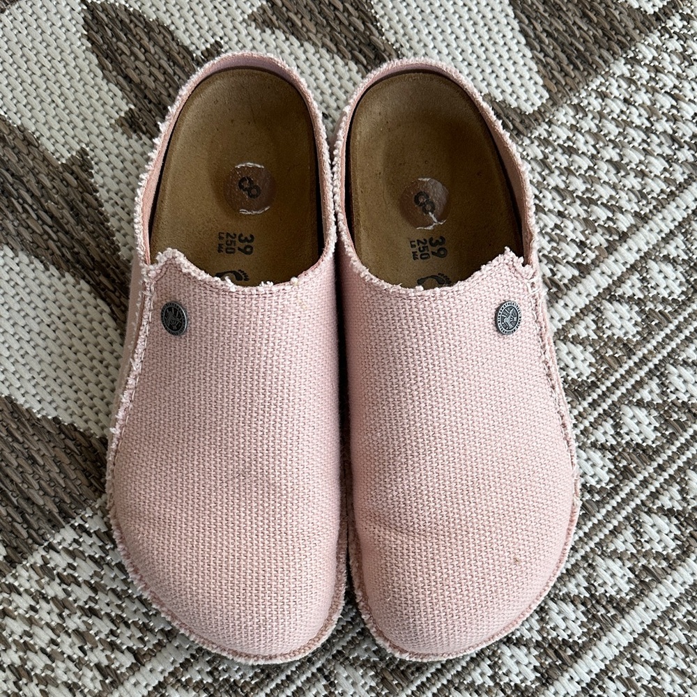 Birkenstock Zermatt canvas clog Pink 39 EUC